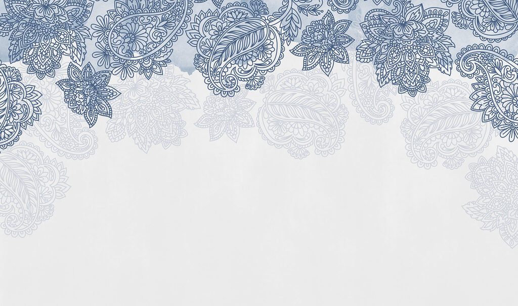 Blue and white floral border Blue and white floral border