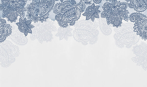 Blue and white floral border Blue and white floral border
