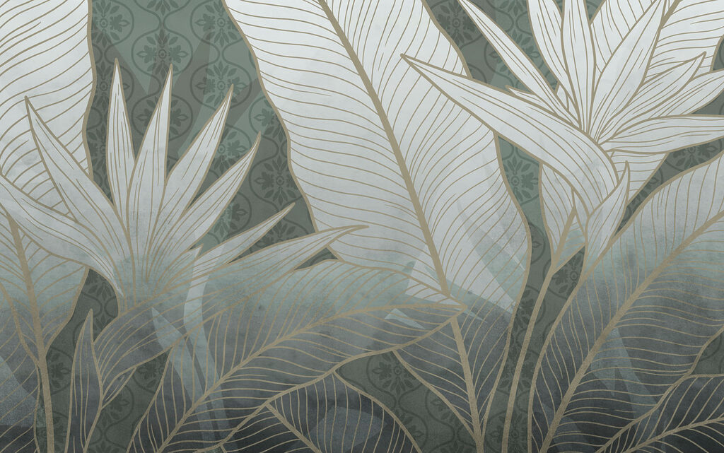 Elegant botanical design in soft hues