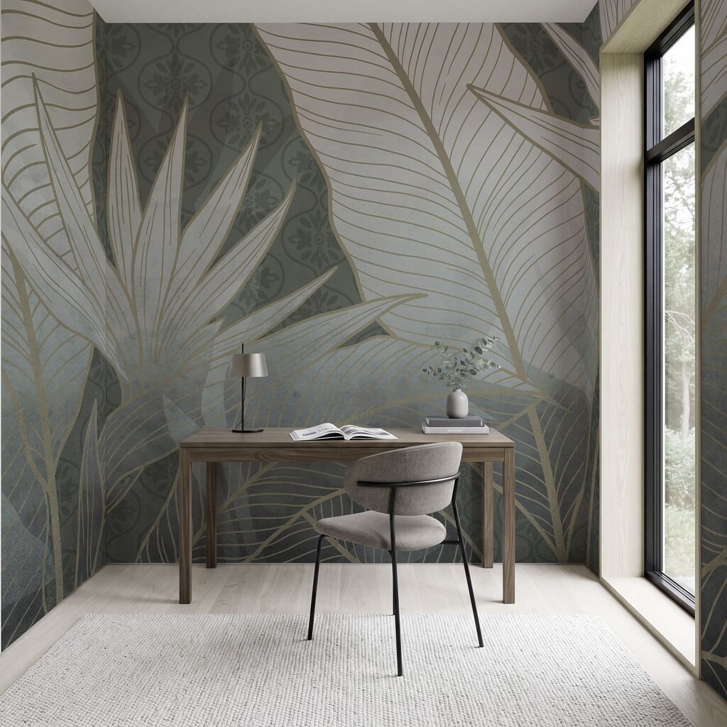 Elegante motivo botanico in tonalità tenui