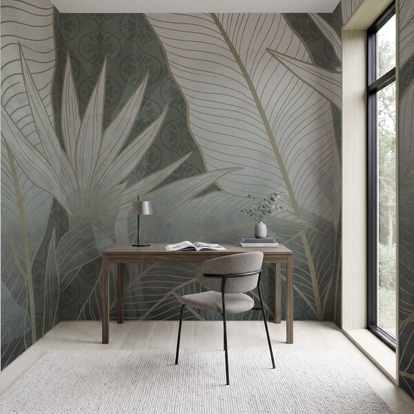 Elegante motivo botanico in tonalità tenui