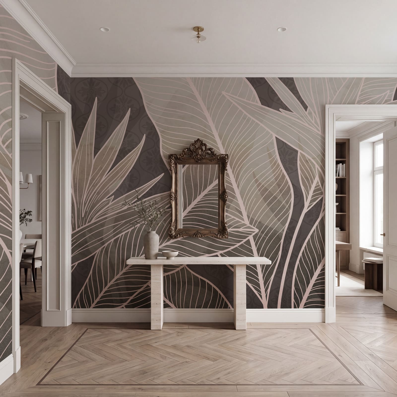 Tonalità tenui in un'eleganza botanica Tonalità tenui in un'eleganza botanica