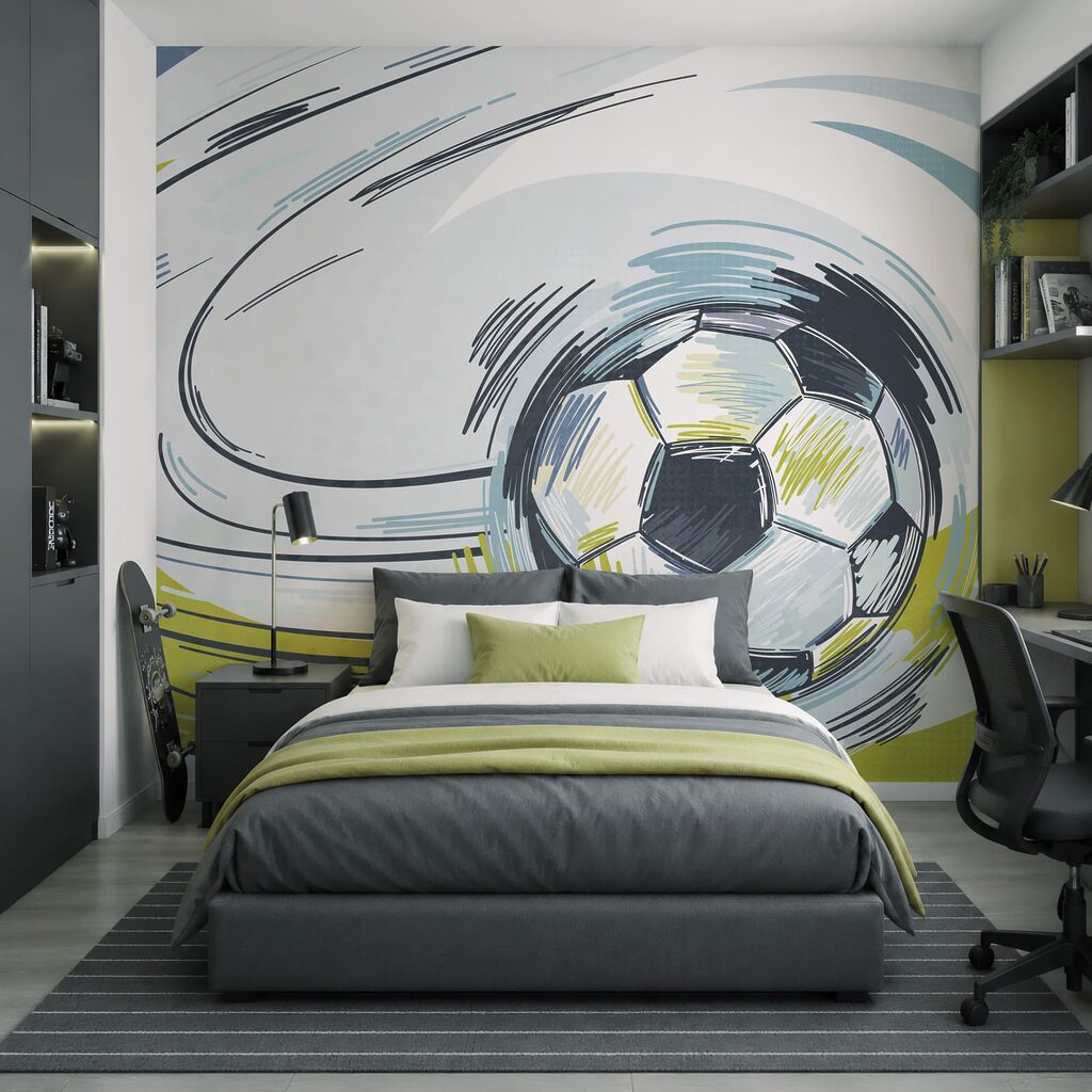 Pallone da calcio in movimento