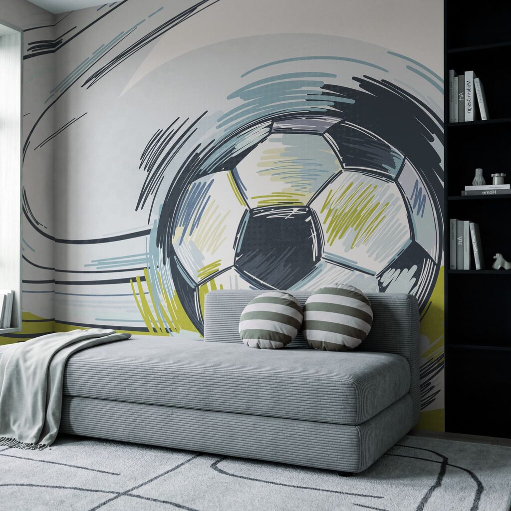 Pallone da calcio in movimento