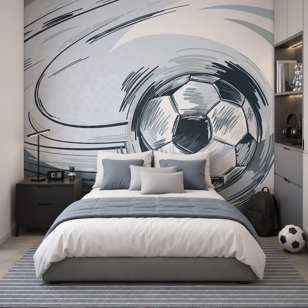 Pallone da calcio in un tornado