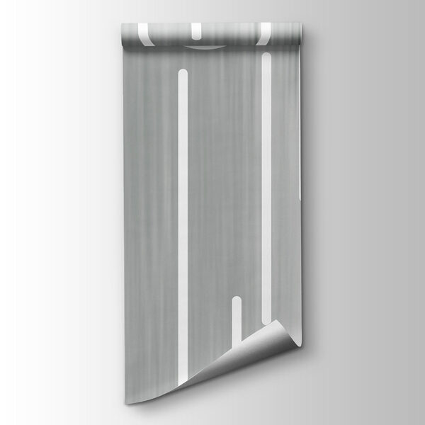White lines on a gray background