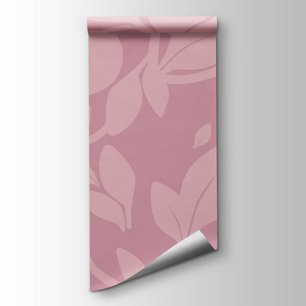 Pink pattern with leaves