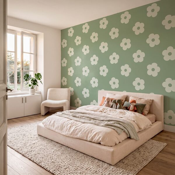 Motivo di fiori bianchi