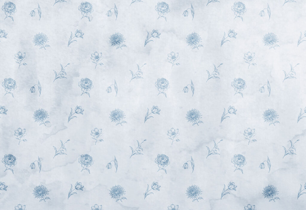 Blue and white floral pattern