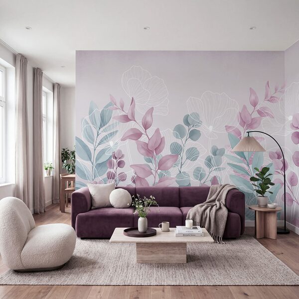 Illustrazione botanica dai toni pastello e dall’atmosfera serena Illustrazione botanica dai toni pastello e dall’atmosfera serena