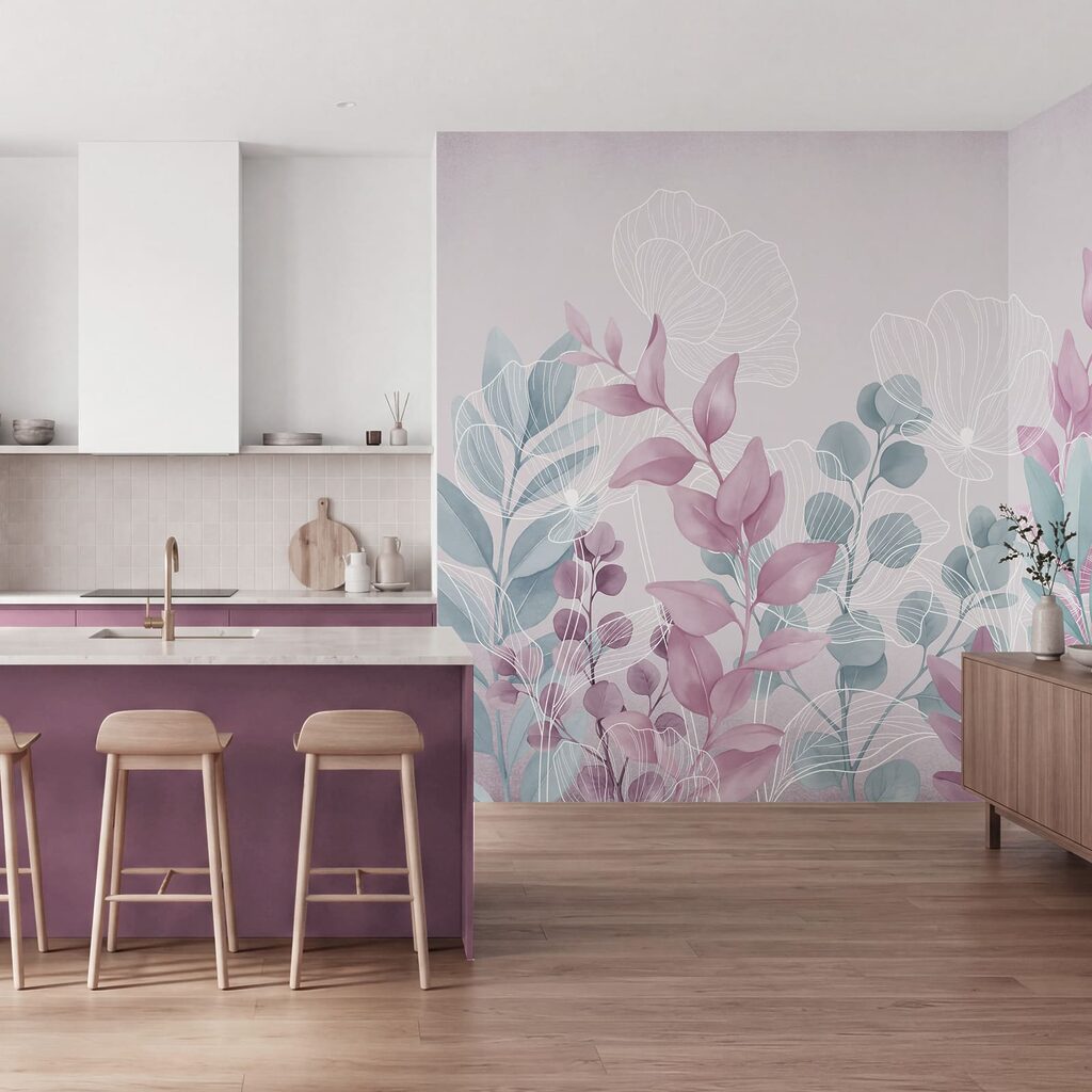 Illustrazione botanica dai toni pastello e dall’atmosfera serena Illustrazione botanica dai toni pastello e dall’atmosfera serena