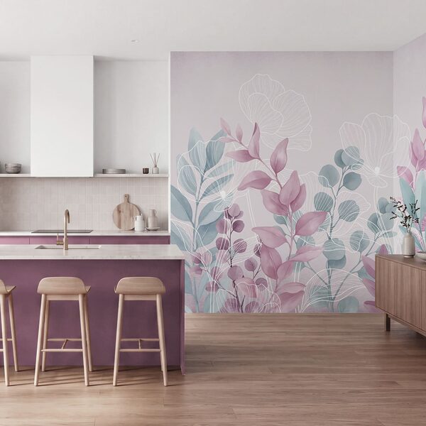 Illustrazione botanica dai toni pastello e dall’atmosfera serena Illustrazione botanica dai toni pastello e dall’atmosfera serena