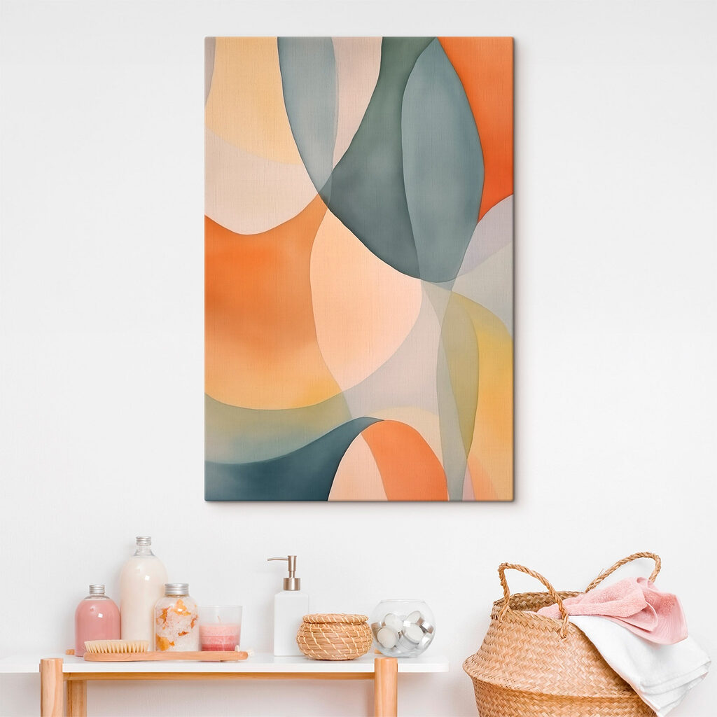 Colorful art piece with circles and lines
