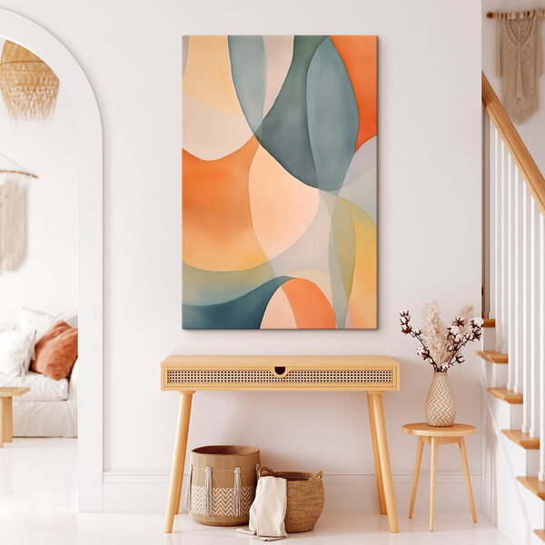 Colorful art piece with circles and lines