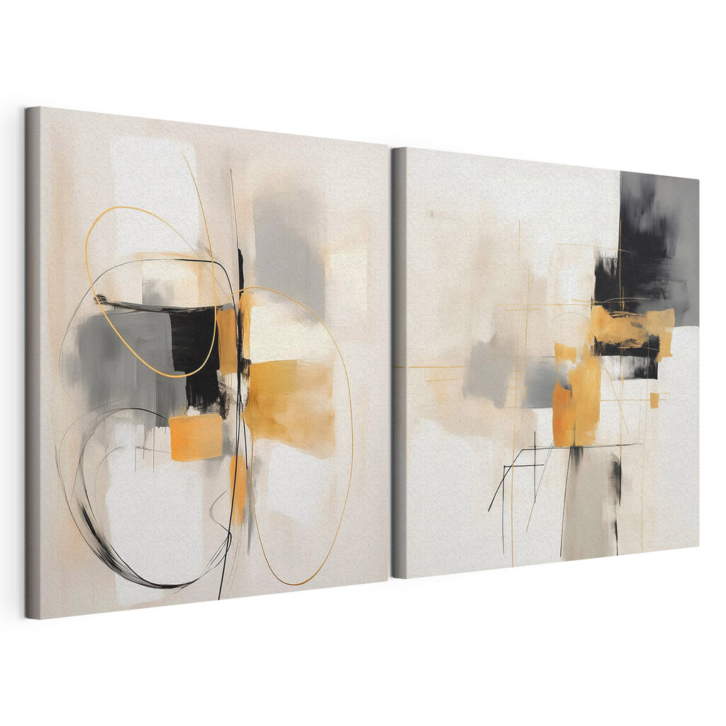 Two paintings of different colors Two paintings of different colors