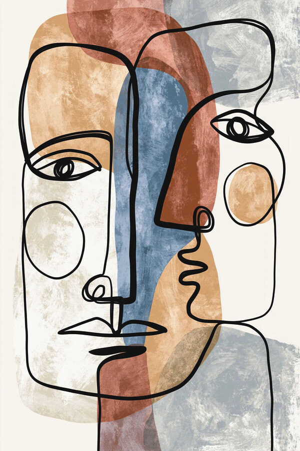 Drawing of two faces Drawing of two faces