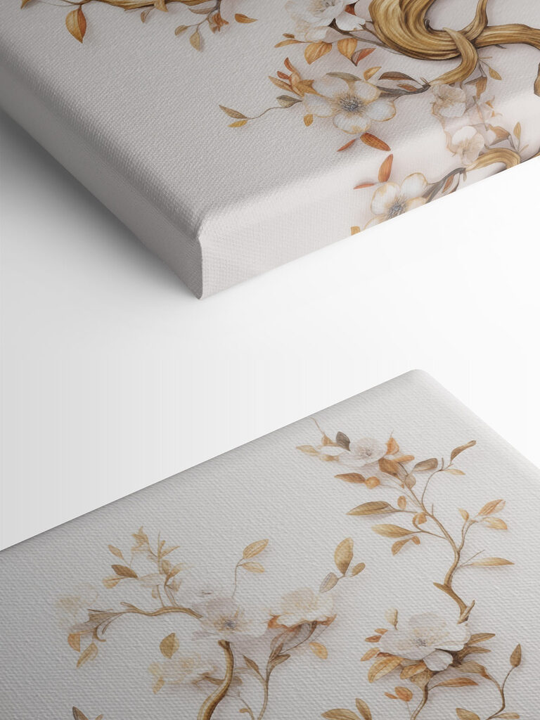 Tree with white flowers and leaves