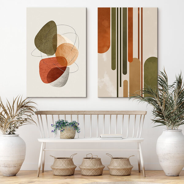 - Abstract forms in earthy tones - Abstract forms in earthy tones