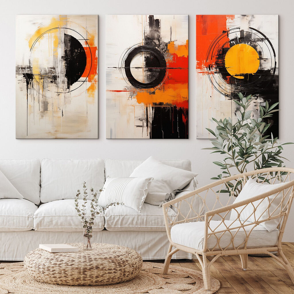 Group of paintings with different colors Group of paintings with different colors
