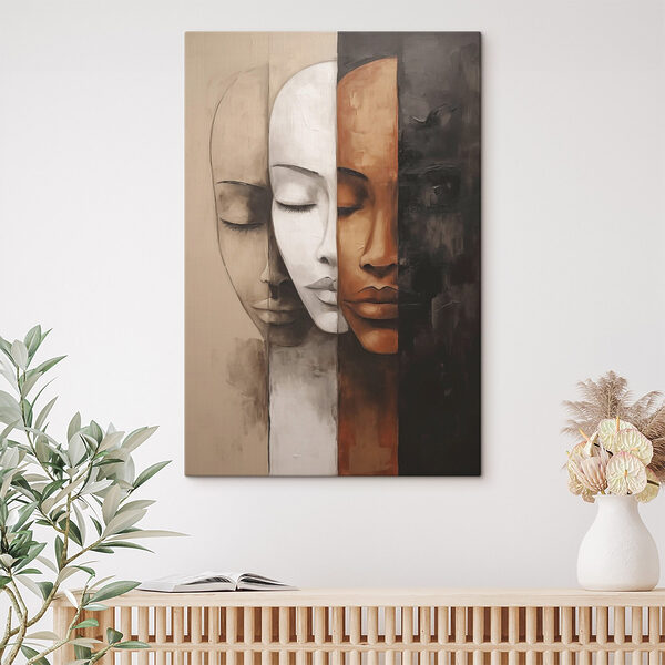 Painting of a woman's face Painting of a woman's face