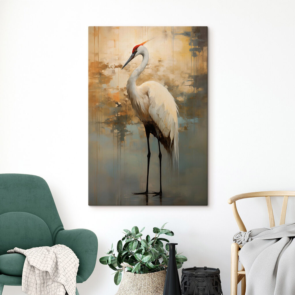 White bird with long legs and a long beak White bird with long legs and a long beak