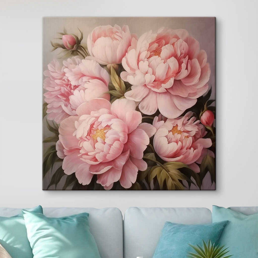 Painting of pink flowers Painting of pink flowers