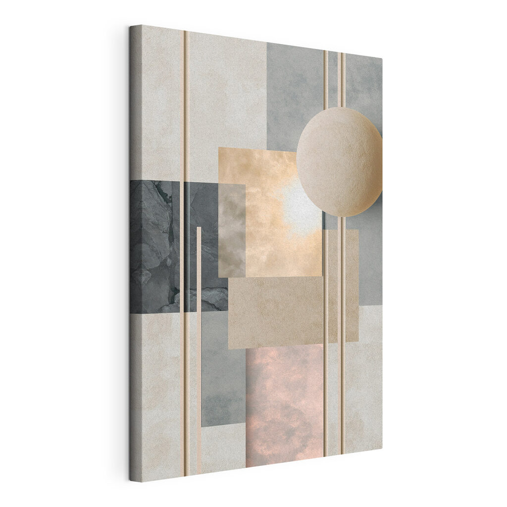 White ball on a stick with squares and lines White ball on a stick with squares and lines