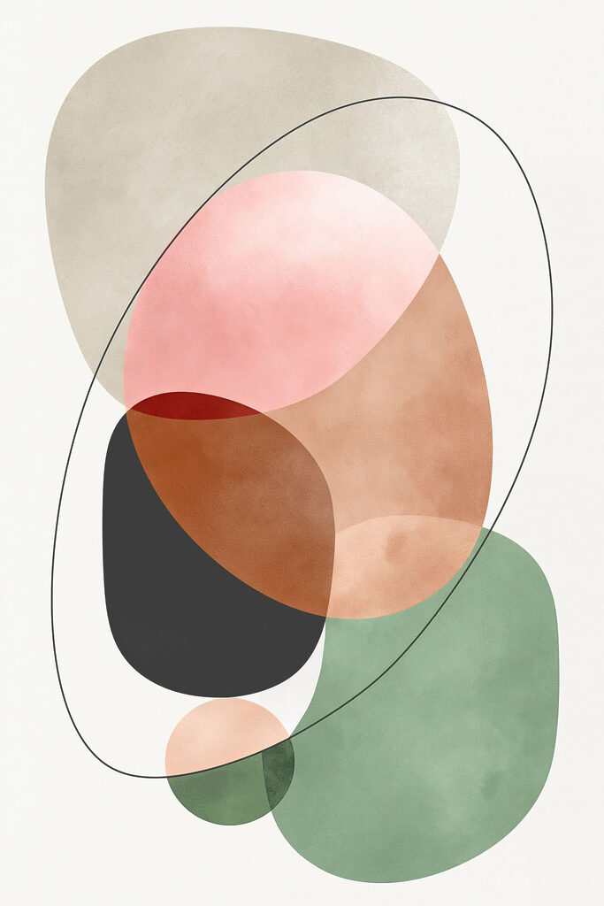 Colorful circles and lines