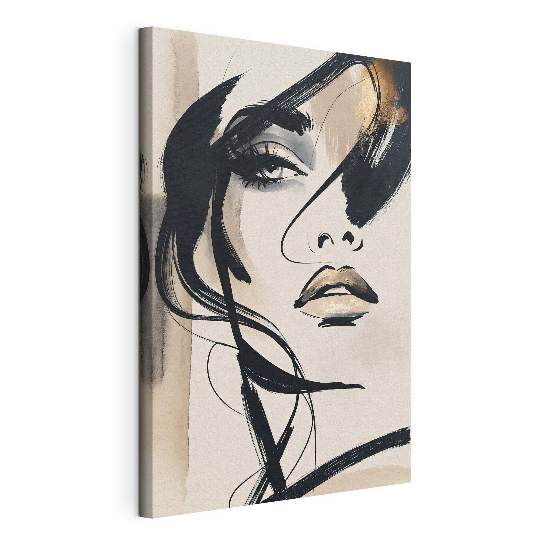Painting of a woman's face