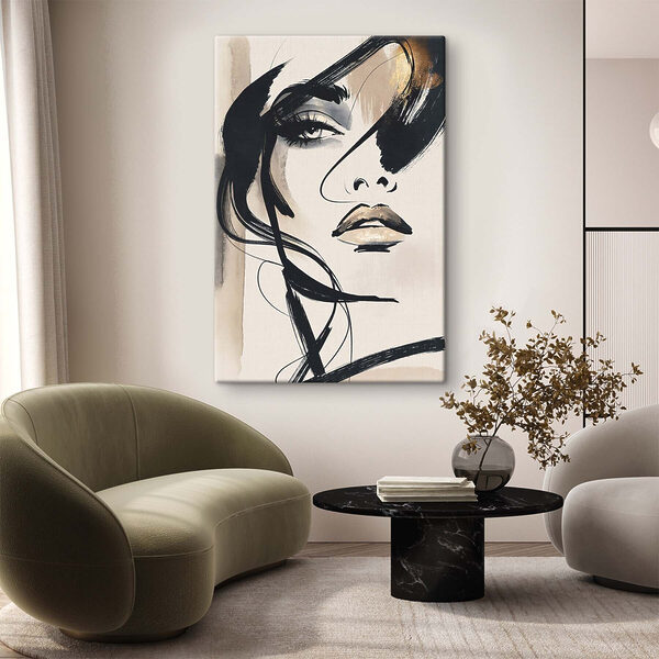 Painting of a woman's face