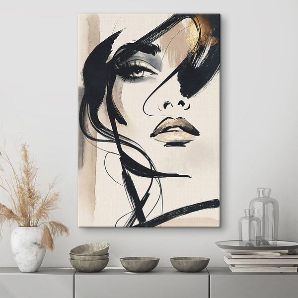 Painting of a woman's face