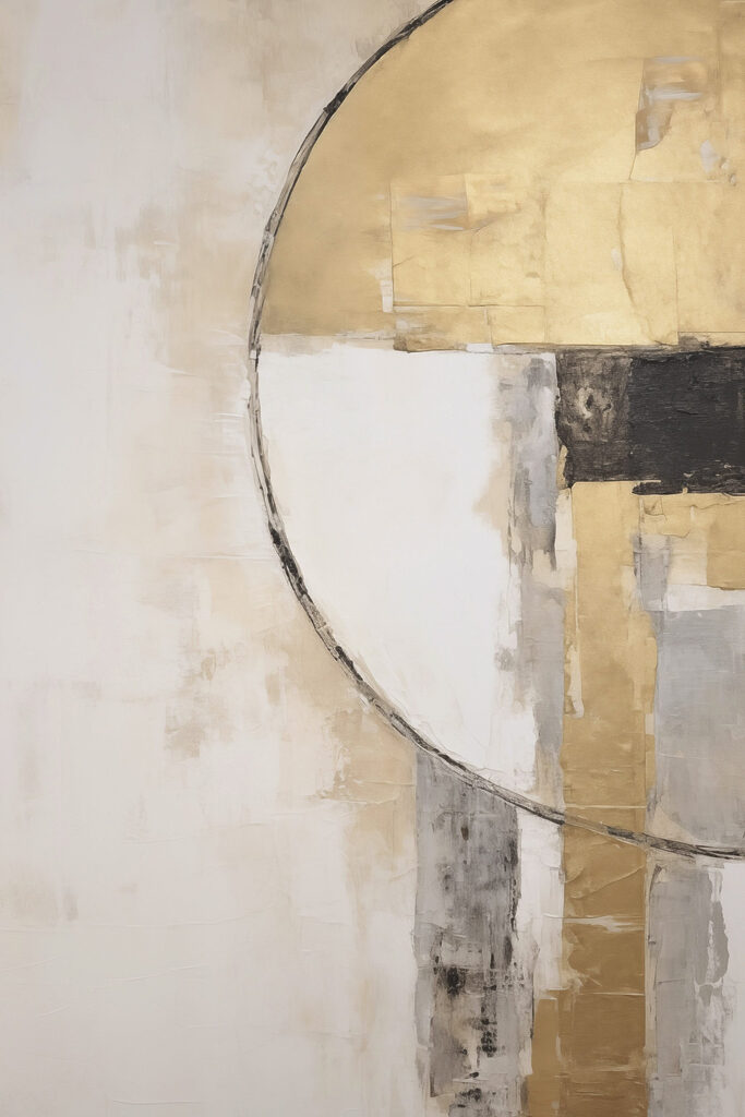 Painting of a circle and a circle Painting of a circle and a circle