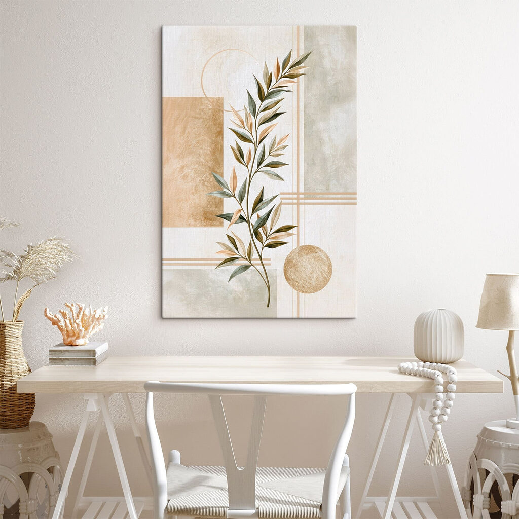 Painting of a plant with leaves Painting of a plant with leaves