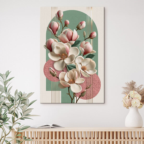 Magnolia blooms in soft pastel tones Magnolia blooms in soft pastel tones