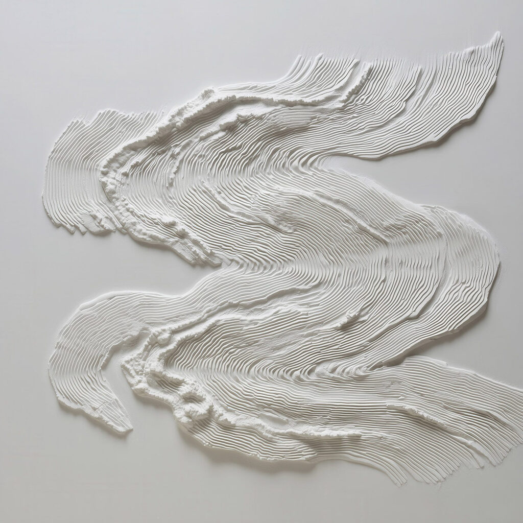 White fabric with a wavy pattern White fabric with a wavy pattern