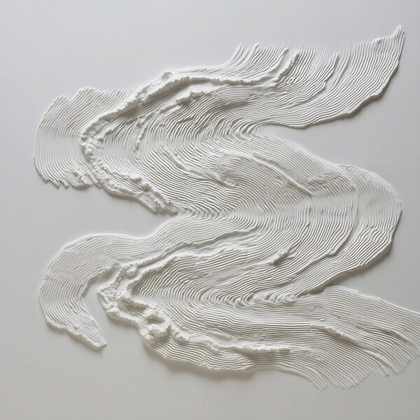 White fabric with a wavy pattern White fabric with a wavy pattern