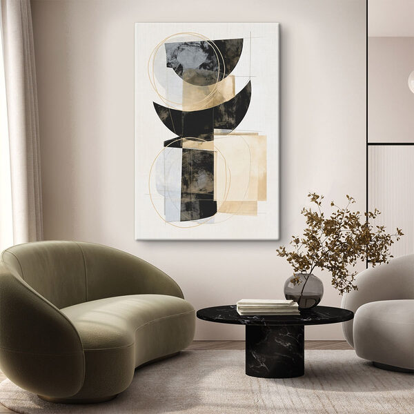 Painting of a group of circles and a circle