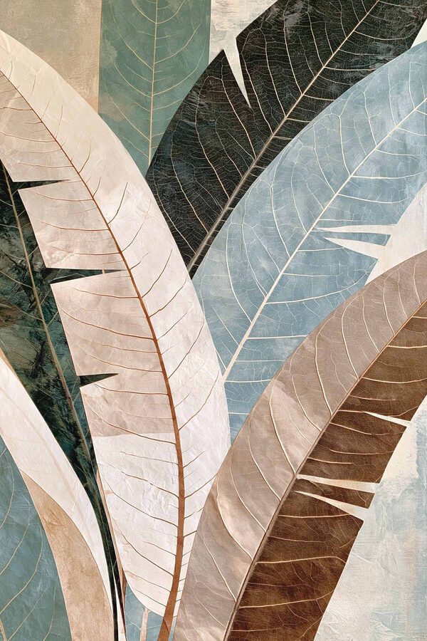 Soft leaves in soothing colors Soft leaves in soothing colors