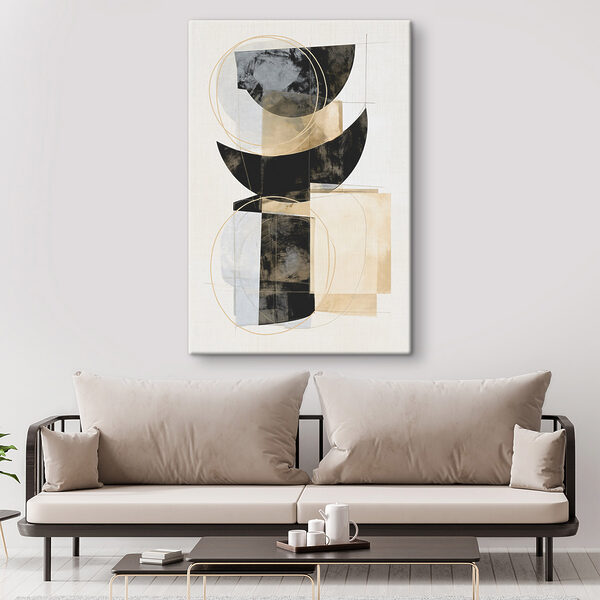 Painting of a group of circles and a circle