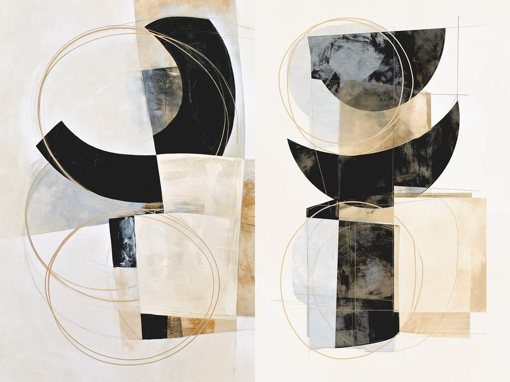 Painting of a couple of circles and a couple of circles Painting of a couple of circles and a couple of circles