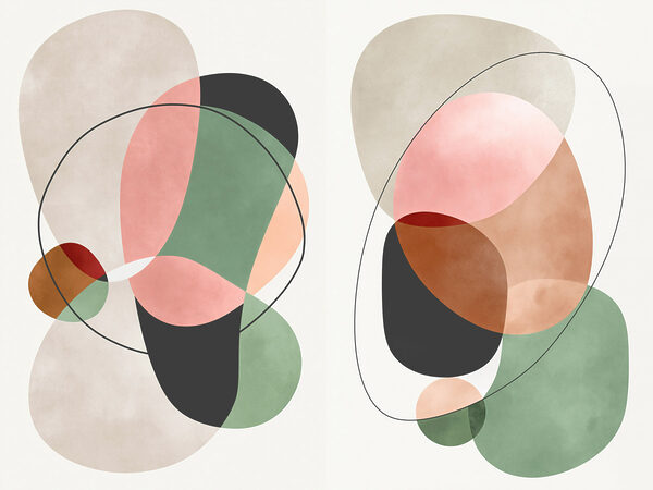 Abstract shapes in soft colors Abstract shapes in soft colors