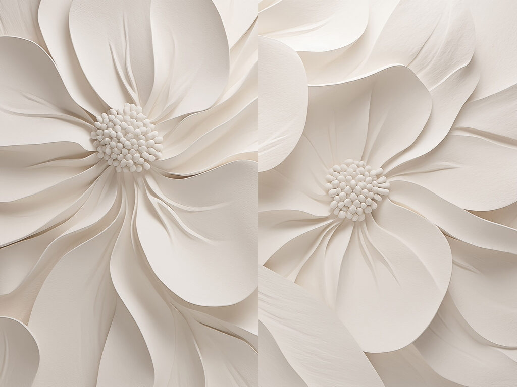 Collage of white flowers Collage of white flowers
