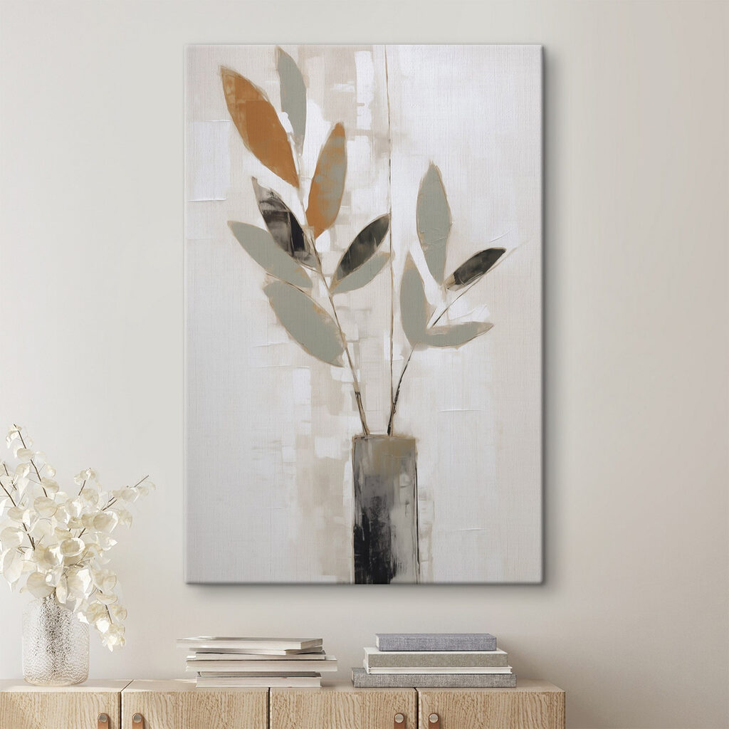 Painting of a plant in a vase Painting of a plant in a vase