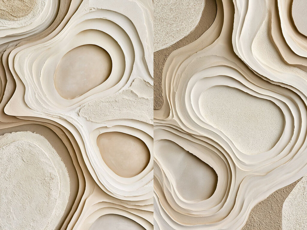 Organic shapes and flowing lines blend Organic shapes and flowing lines blend