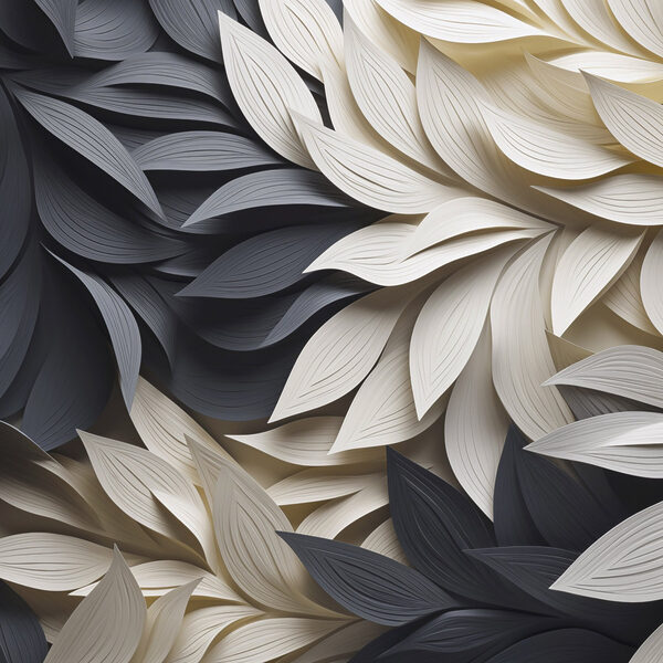 Black and white leaves Black and white leaves