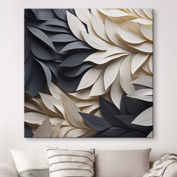 Black and white leaves Black and white leaves