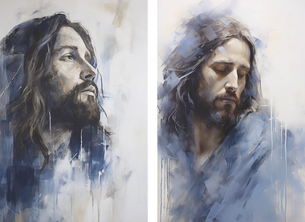 Painting of a man with long hair Painting of a man with long hair