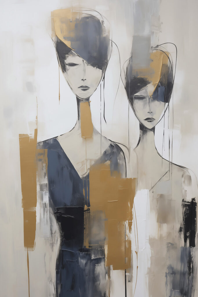Painting of women with different colors Painting of women with different colors