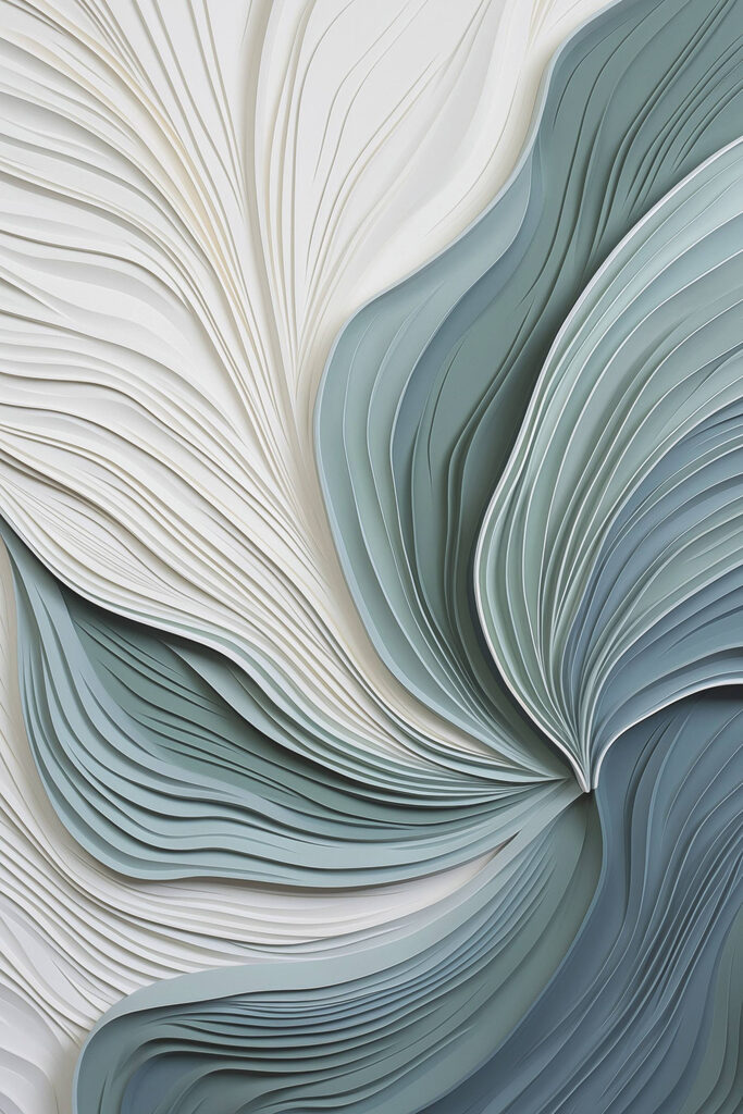 Gentle waves of paper art Gentle waves of paper art