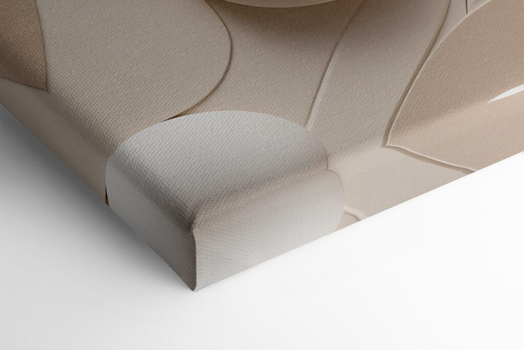 Sculpted forms in soft tones